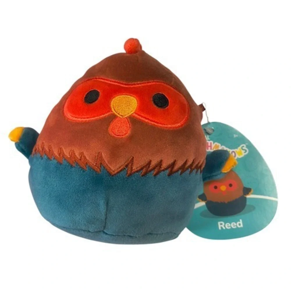 Jazwares Squishmallow - Reed w/ Tag Blue, Red, & Brown Rooster 5''